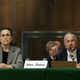 Lumbee tribal chariman Jimmy Goins (right) and Arlinda Locklear, the tribe’s lawyer, speaking to the Senate Committee on Indian Affairs in July 2006 on behalf of the Lumbee Recognition Act.